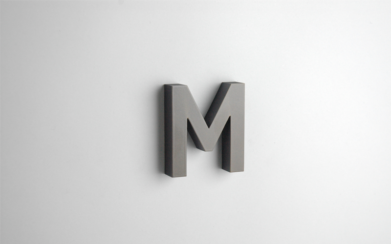 Letter of brass 10 mm type 1cut based on a drawing, patina B